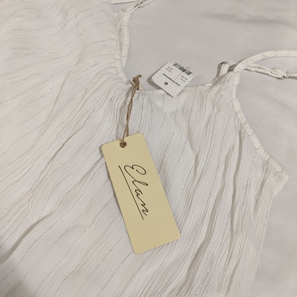 NWT Elan Gemma White Wide Leg Jumpsuit Cover Up - Picture 7 of 11